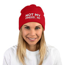Load image into Gallery viewer, Joe Biden is NOT My President Pom-Pom Beanie

