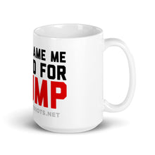 Load image into Gallery viewer, Don&#39;t Blame Me I Voted for TRUMP Mug
